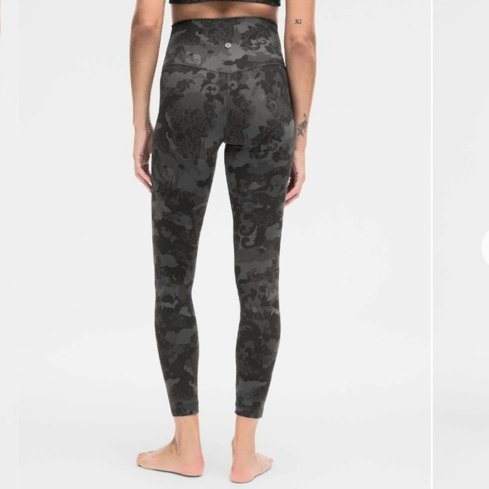 Lululemon Align High-Rise Pant 24". Hidden Heritage Lace Black Multi. Nulu. 2.